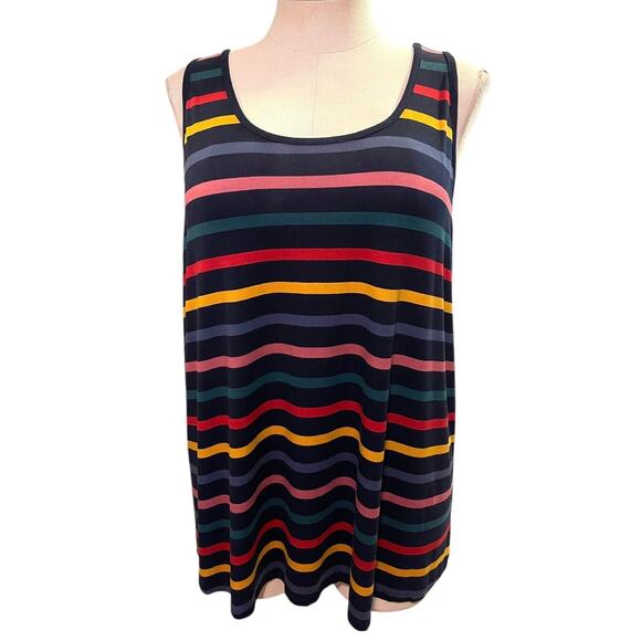Torrid Doctor Who Dr Rainbow Striped Super Soft Scoop Tank Top Her Universe 3X - Picture 1 of 1